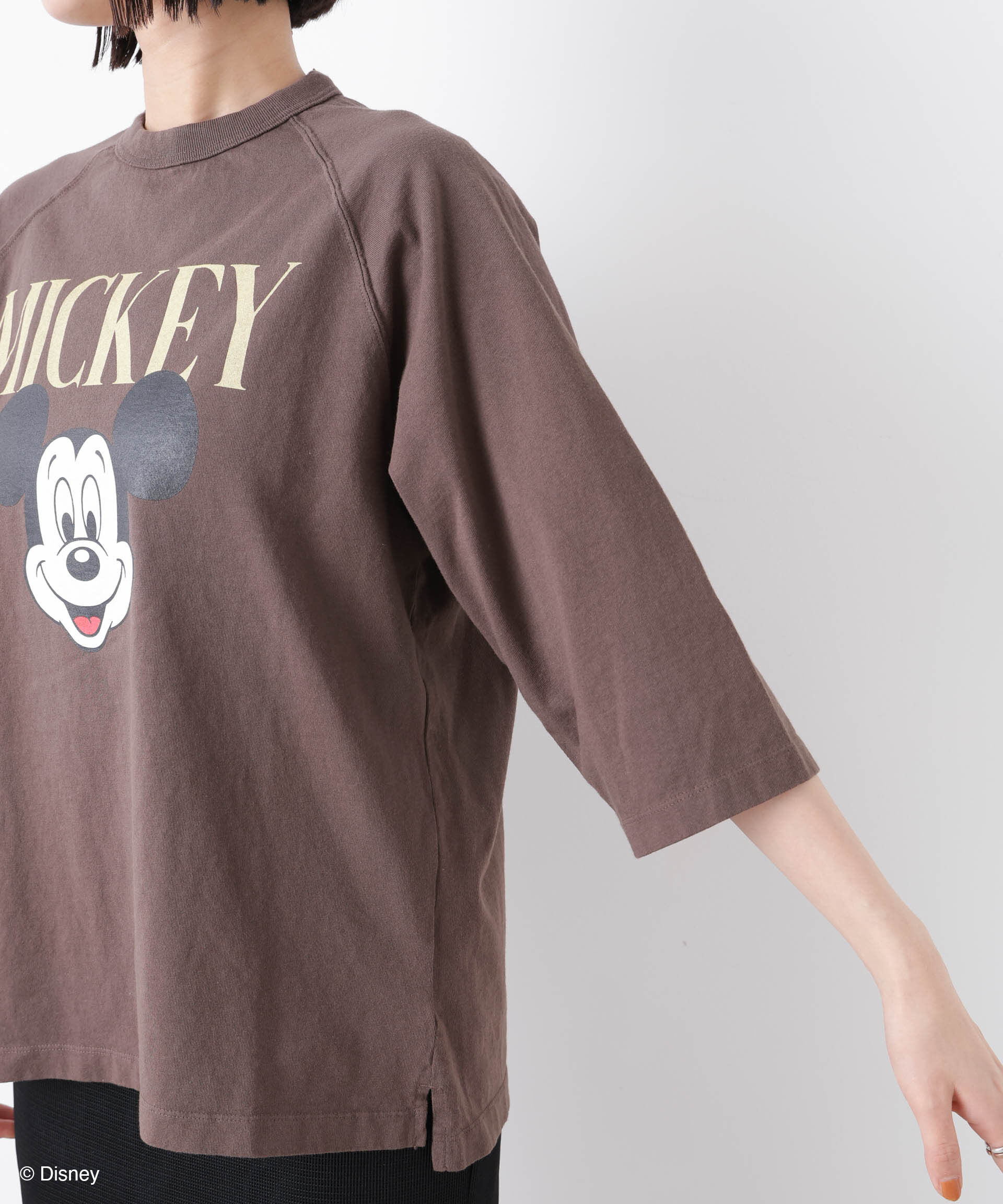 nano･universe「GOOD ROCK SPEED/ Mickey / 7/S T-Shirt Brown」|Tシャツ・カットソー|