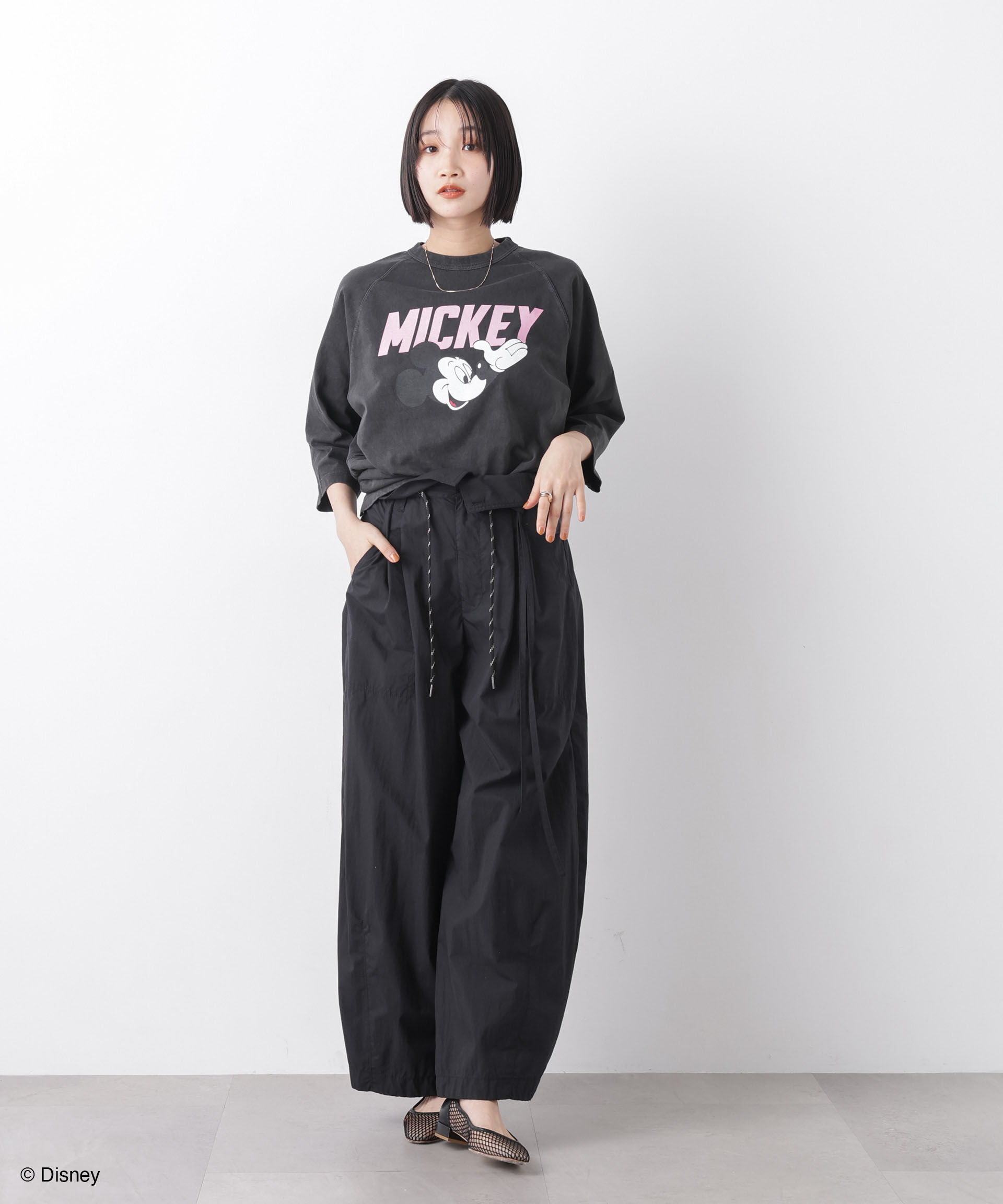 nano･universe「GOOD ROCK SPEED/ Mickey / 7/S T-Shirt Charcoal」|Tシャツ・カットソー|