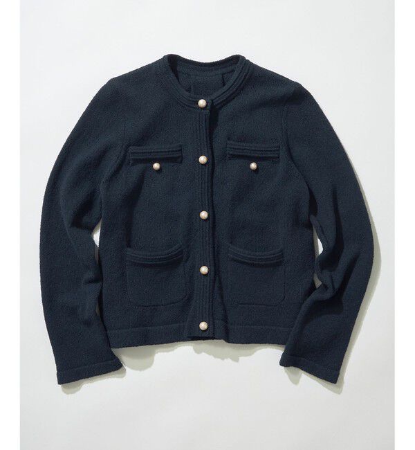 組曲「ミニブークレーツイードニットジャケット」|テーラードジャケット|