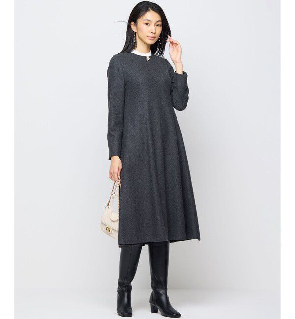 組曲「【2WAY】ラメフラノ フリル襟ワンピース」|ワンピース|