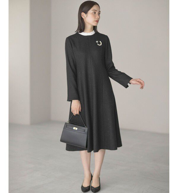 組曲「【2WAY】ラメフラノ フリル襟ワンピース」|ワンピース|