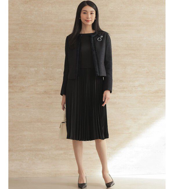 組曲「【KUMIKYOKU NAVY】ジャージーコンビプリーツ ワンピース」|ワンピース|