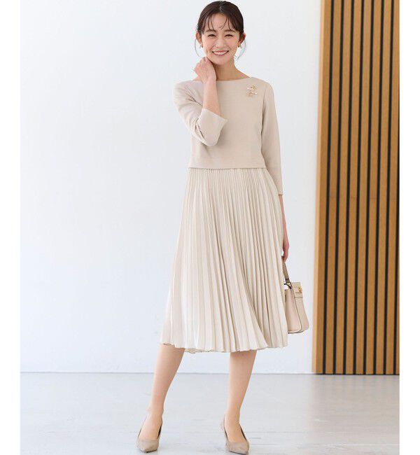 組曲「【KUMIKYOKU NAVY】ジャージーコンビプリーツ ワンピース」|ワンピース|