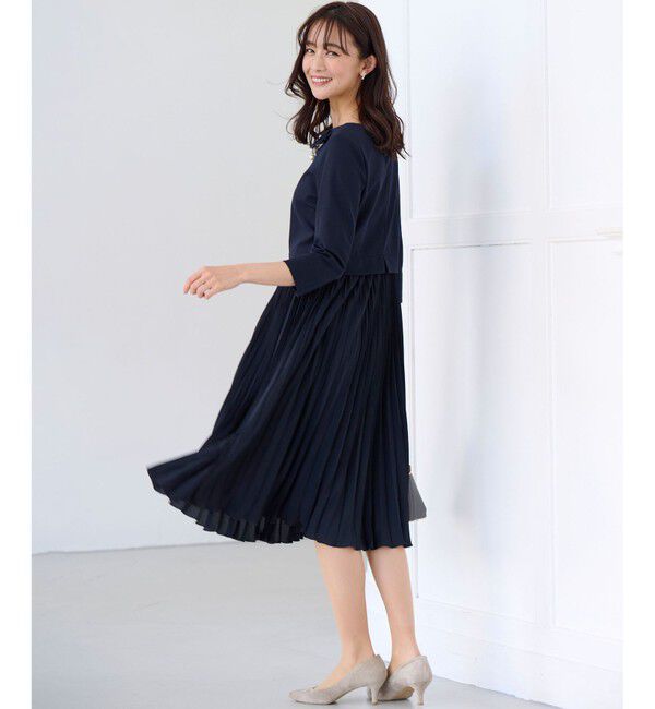 組曲「【KUMIKYOKU NAVY】ジャージーコンビプリーツ ワンピース」|ワンピース|