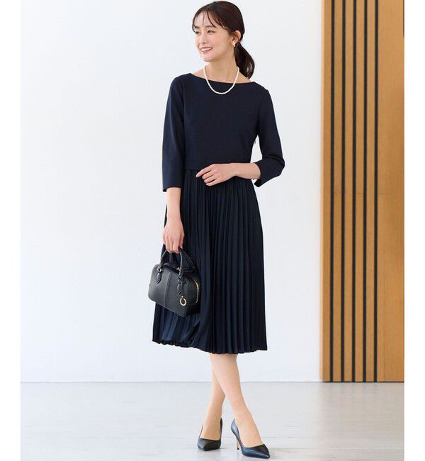 組曲「【KUMIKYOKU NAVY】ジャージーコンビプリーツ ワンピース」|ワンピース|