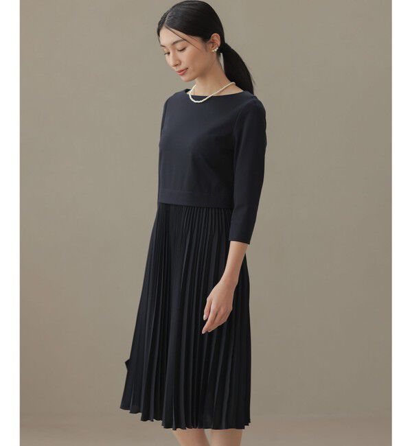 組曲「【KUMIKYOKU NAVY】ジャージーコンビプリーツ ワンピース」|ワンピース|