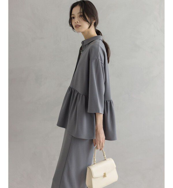 組曲「ジョーゼットジャージーボウタイチュニック ブラウス」|シャツ・ブラウス|