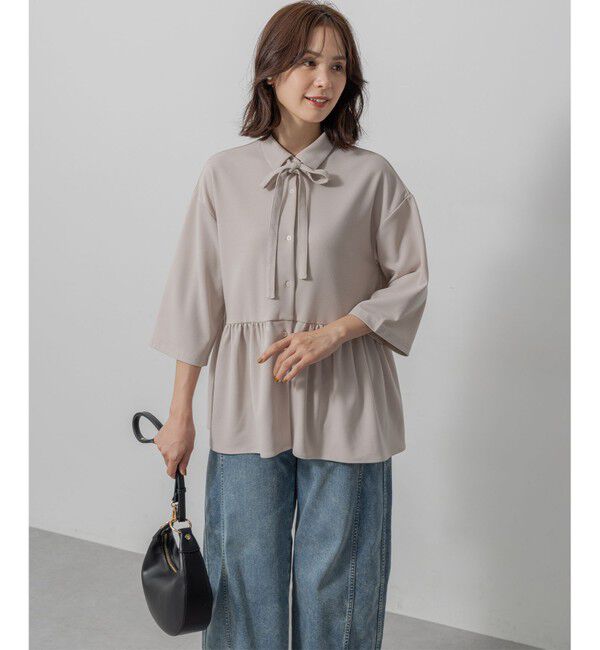 組曲「ジョーゼットジャージーボウタイチュニック ブラウス」|シャツ・ブラウス|