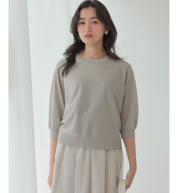 組曲「【前後着用可】ドルマンスリーブライトラメ ニット」|ニット・セーター|