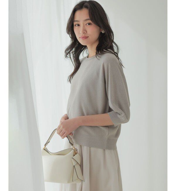 組曲「【前後着用可】ドルマンスリーブライトラメ ニット」|ニット・セーター|