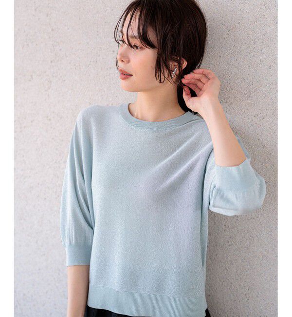 組曲「【前後着用可】ドルマンスリーブライトラメ ニット」|ニット・セーター|