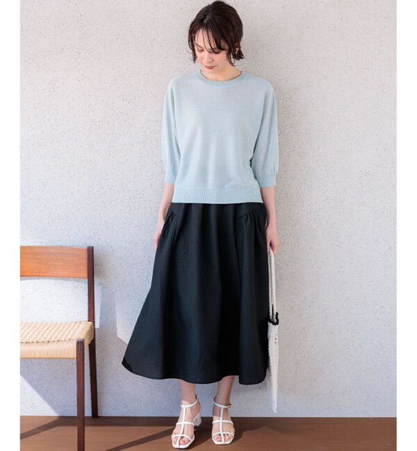 組曲「【前後着用可】ドルマンスリーブライトラメ ニット」|ニット・セーター|