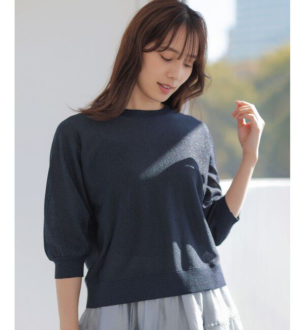 組曲「【前後着用可】ドルマンスリーブライトラメ ニット」|ニット・セーター|
