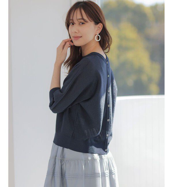 組曲「【前後着用可】ドルマンスリーブライトラメ ニット」|ニット・セーター|