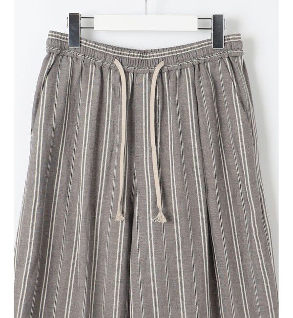 自由区「【セットアップ対応】リネンビスコースストライプドロスト パンツ」|その他|