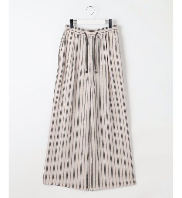 自由区「【セットアップ対応】リネンビスコースストライプドロスト パンツ」|その他|