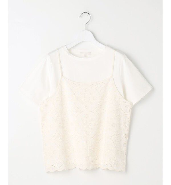 自由区「レースコンビ Tシャツ」|Tシャツ・カットソー|