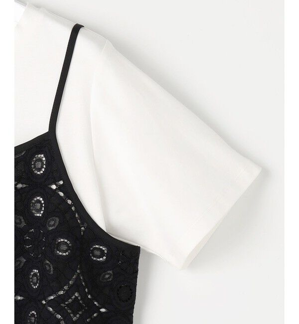 自由区「レースコンビ Tシャツ」|Tシャツ・カットソー|