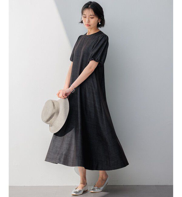 23区「【洗える】デニムライクシャンブレー ワンピース」|ワンピース|