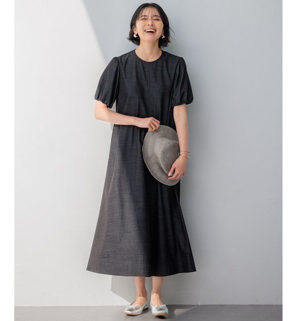 23区「【洗える】デニムライクシャンブレー ワンピース」|ワンピース|