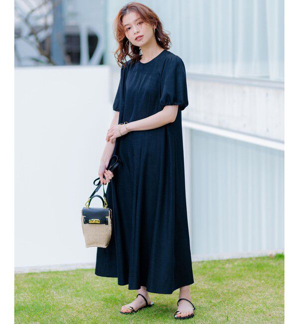 23区「【洗える】デニムライクシャンブレー ワンピース」|ワンピース|