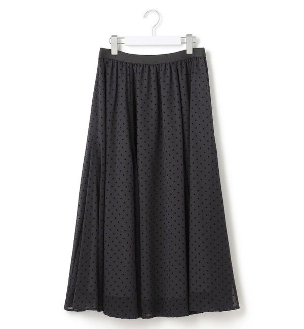 23区「【一部店舗限定/洗える】クレープドットフロッキー スカート」|スカート|