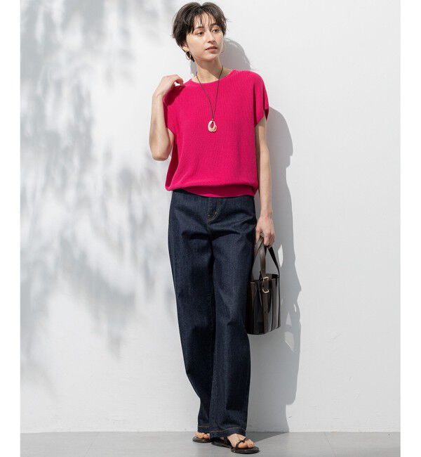 23区「【洗える】コットンアセテート オーバーサイズ ニット」|ニット・セーター|