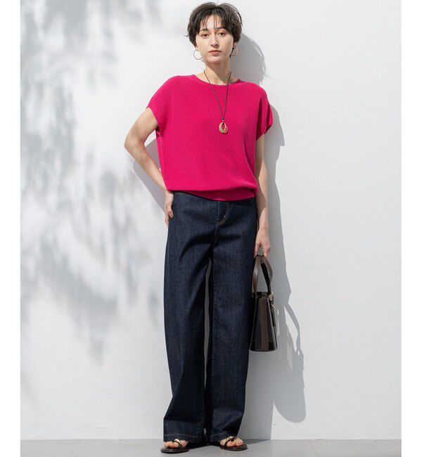 23区「【洗える】コットンアセテート オーバーサイズ ニット」|ニット・セーター|