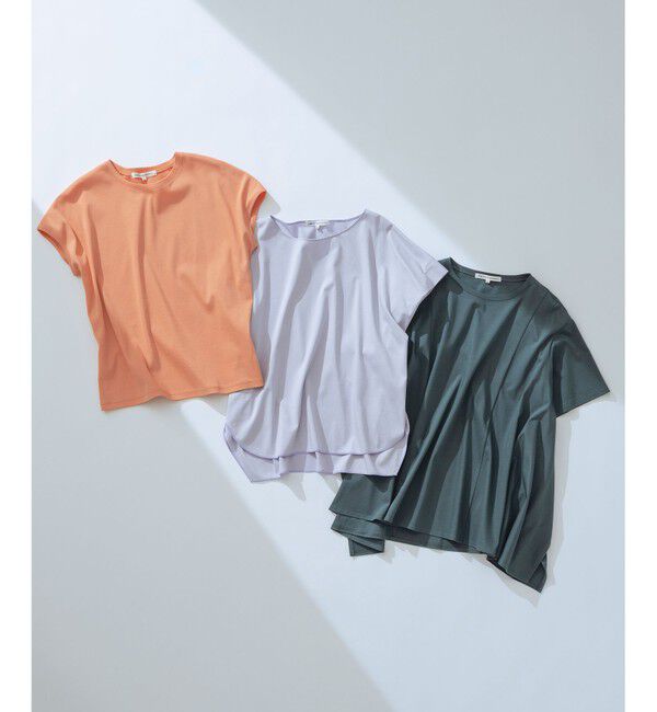 23区「【汗じみ防止/速乾性】フレンチスリーブ  IT Tシャツ」|Tシャツ・カットソー|