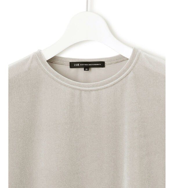 23区「【洗える】シアーベロア リラックス Tシャツ」|Tシャツ・カットソー|