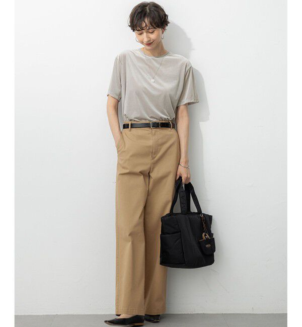 23区「【洗える】シアーベロア リラックス Tシャツ」|Tシャツ・カットソー|