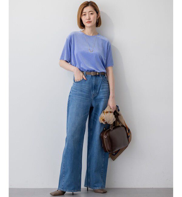 23区「【洗える】シアーベロア リラックス Tシャツ」|Tシャツ・カットソー|