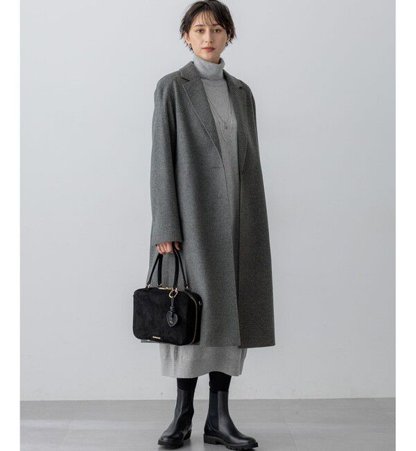 23区「【洗える】カシミヤブレンド タートルネック ニットワンピース」|ワンピース|