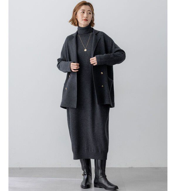23区「【洗える】カシミヤブレンド タートルネック ニットワンピース」|ワンピース|