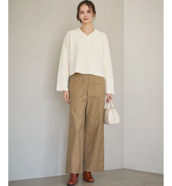 23区「【SLOW/一部店舗限定】ソフトウール Vネック ニット」|ニット・セーター|