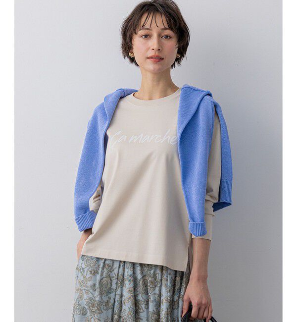 23区「Ca marche ロゴ ロングTシャツ」|Tシャツ・カットソー|ベージュ系