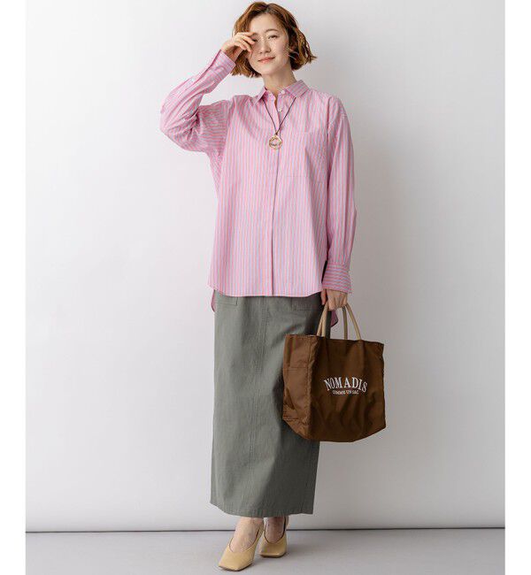 23区「【見上愛さん着用】CANCLINI シャーティング ルーズフィットシャツ」|シャツ・ブラウス|