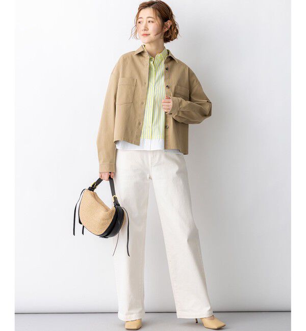 23区「ストレッチギャバ チノ ショート シャツジャケット」|シャツ・ブラウス|