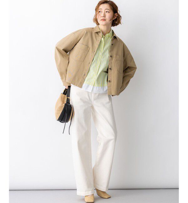 23区「ストレッチギャバ チノ ショート シャツジャケット」|シャツ・ブラウス|