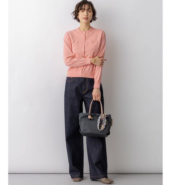 23区「プレミアムビオコットン ポケット カーディガン」|カーディガン|