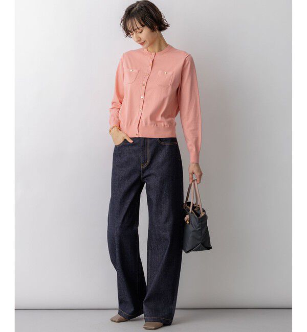 23区「プレミアムビオコットン ポケット カーディガン」|カーディガン|