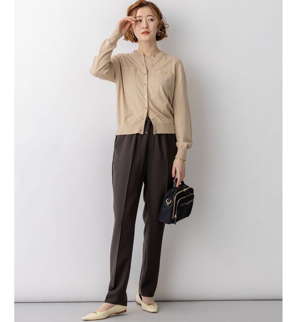 23区「プレミアムビオコットン ポケット カーディガン」|カーディガン|