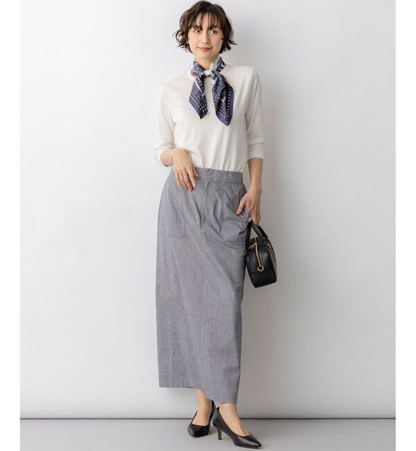 23区「プレミアムビオコットン クルーネック ニット」|ニット・セーター|