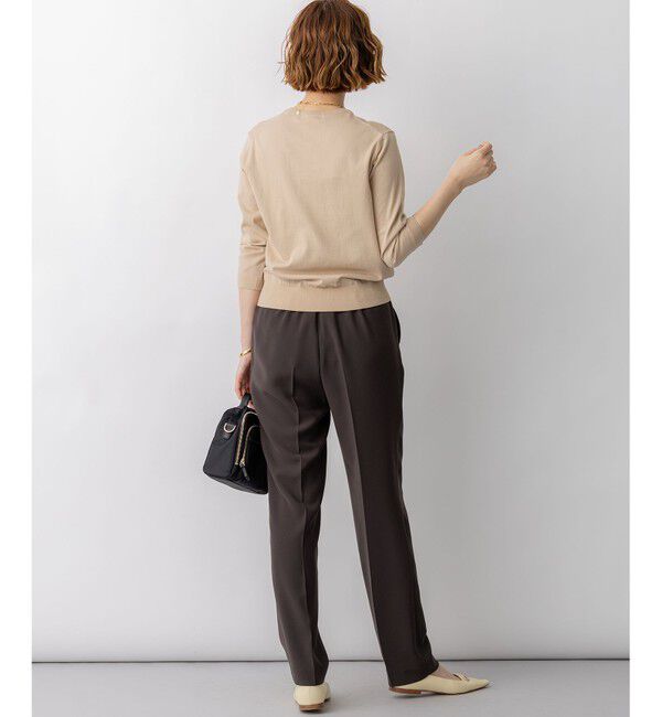 23区「プレミアムビオコットン クルーネック ニット」|ニット・セーター|