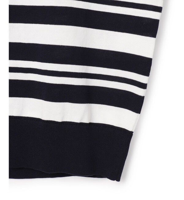 23区「プレミアムビオコットン クルーネック ボーダー ニット」|ニット・セーター|