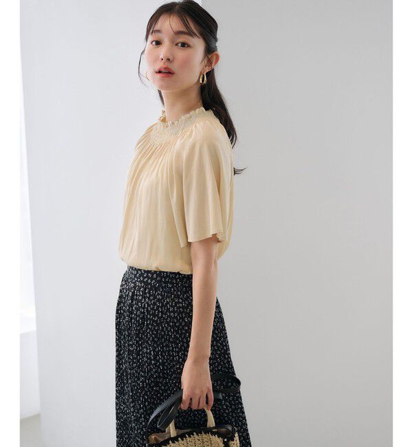 any SiS「【洗える】カッセンシャーリング ブラウス」|シャツ・ブラウス|