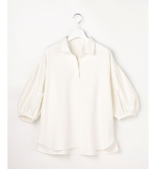 ANY SIS「レースパフスリーブ シャツ」|シャツ・ブラウス|オフ