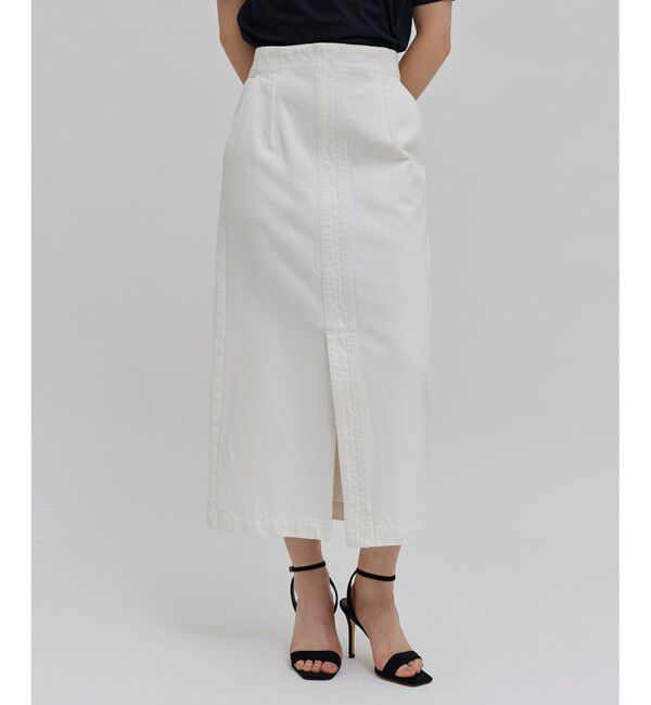 BEIGE,「【洗える】VICTOR / デニムスカート」|スカート|White