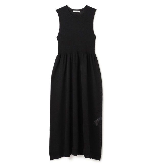 BEIGE,「【洗える】MILANO / リネン混シアーニットAラインワンピース」|ワンピース|