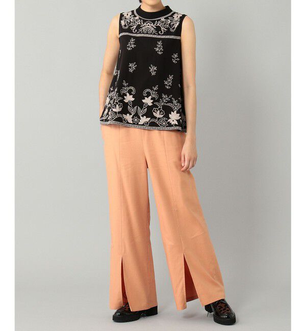 GRACE CONTINENTAL「刺繍ハイネックノースリーブ」|シャツ・ブラウス|